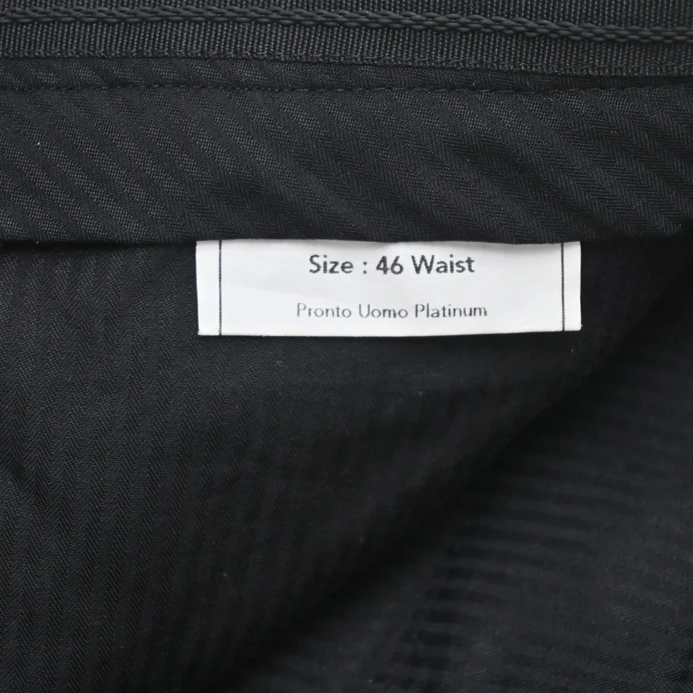 Pronto Uomo 54S 46x30 Blue Sharkskin 100% Wool Mens Jacket Pants Suit